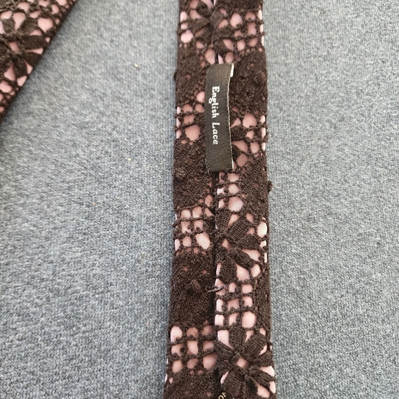 Marwood Black/ Lilac Geo Lace Tie - Picture 8 of 9